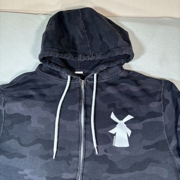 Dutch Bros Full Zip Hoodie Mens Large Camo Camouflage Sacramento Logo Print - Picture 4 of 7